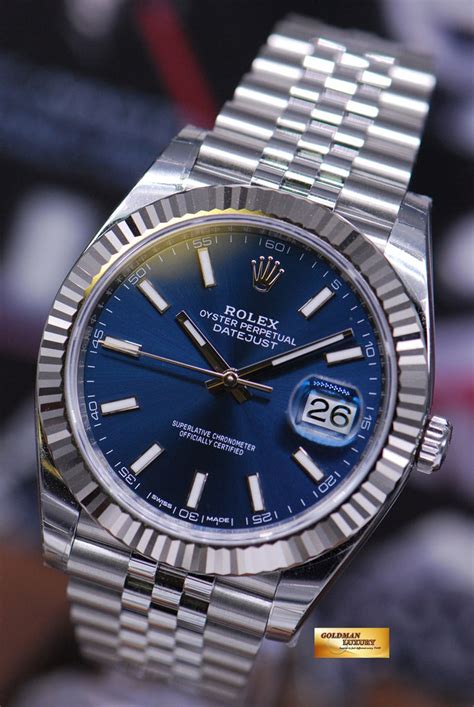 rolex oyster perpetual datejust 41 price|Rolex Datejust 41 blue price.